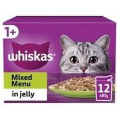 Mars Whiskas 1+ Mixed Menu Adult Cat Food Pouches Jelly 12 85g