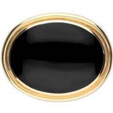 Or Broches C. W. Sellors 9ct Gold Whitby Jet Classic Framed Oval Brooch Gold