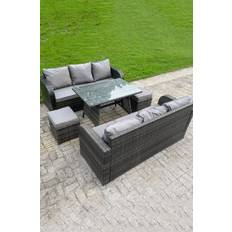 Garden & Outdoor Furniture Fimous Rattan Outdoor Lounge Set, 1 Table incl. 2 Sofas