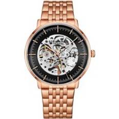 Stührling Original Legacy Automatic Skeleton with Two-Tone Link Bracelet Black One Size