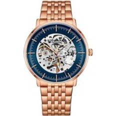 Stührling Original Legacy Automatic Skeleton with Two-Tone Link Bracelet Blue One Size