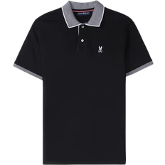 XS Polo Shirts Psycho Bunny Mens Southport Pique Polo Shirt - Black