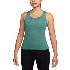 Green - Women Tank Tops Nike Dri-fit Swoosh Bra Racerback Tank