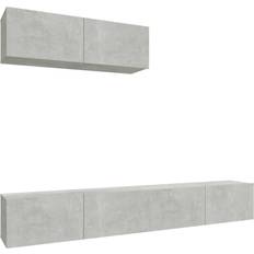 vidaXL 3114481 Concrete Grey TV-bänk 200x30cm 3st