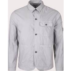 CP COMPANY Oberteile CP COMPANY Mens Popeline Workwear Shirt Colour: 913 Drizzle Grey