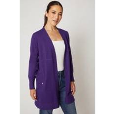 Purple Cardigans Wallis Longline Seam Cardigan Purple