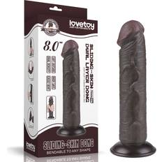 Lovetoy sliding skin dildo Sexleksaker Lovetoy Sliding Skin Dual Layer Dong 8"