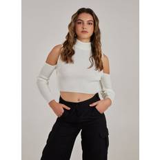 Clothing Long Sleeve Cut Out Knitted Top Stone