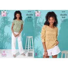 Patrones de Bordado King Cole Sweater and Top Linendale Reflections DK 6127