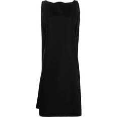 Svarte - XXXS Kjoler Maison Margiela Sort Ull A-Linje Midi Kjole Black 3XS