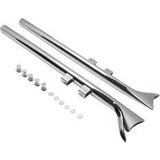 Maxpeedingrods 36 "fishtail auspuffschlupf an schalldämpferrohren for harley touring bagger t Silber