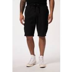 6XL Shorts JP1880 Sweat-Cargobermuda, elastisk linning, cargolommer svart