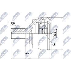 Volvo Drivetrain NTY Drive Shaft Exterior Kit Gasket Volvo V40 12