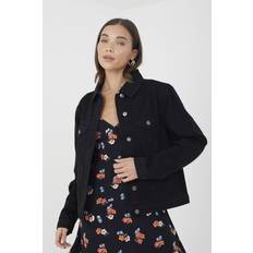 Brave Soul 'Blooms' Western Style Denim Jacket Black