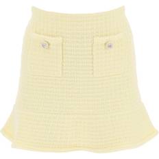 Giallo Gonne Self-Portrait Knitted Mini Skirt - Yellow