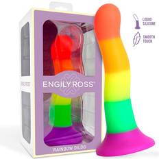 Engily Ross Dildox Liquid Silicone Dildo 18cm Rainbow