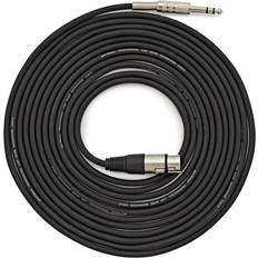 Gear4music XLR F Balanced 1/4'' Jack Pro Cable, 6m