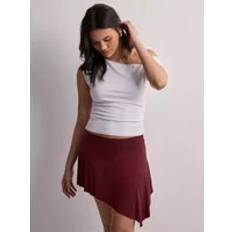 Nelly Kjolar Nelly Minikjolar Burgundy Lovely Asymmetric Skirt Kjolar miniskirts