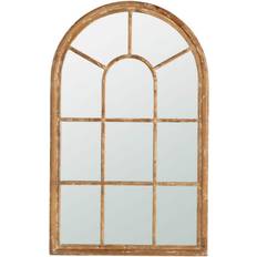 Benjara 54 Inch with Window Pane Wall Mirror