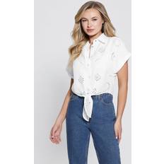 Guess Damen Hemden Guess Embroidered Shirt White