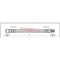 Audi Remsystemen Metzger Remslang 4110580 294 M10 x 1