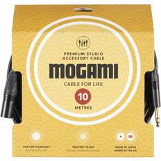 TRS Jack XLRM Cable Neutrik Black and Gold 10m