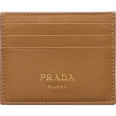 Prada Logo-embossed Leather Card Holder All Highlight - Brown