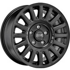 17" Car Rims OZ Racing Rally Alloy Wheels In Matt Black With Silver Lettering Set 17x8 ET35 6x139.7