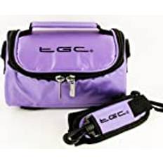 Camera Bags TGC Camera Case for Panasonic Lumix DMC-GF3X with shoulder strap and Carry Handle Electric Purple