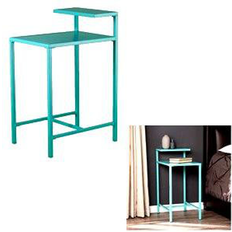 Ebern Designs Bedside Tables Ebern Designs Kendee Metal Bedside Table