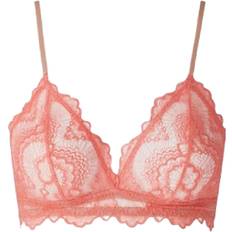 Understatement Lace Triangle Bralette - Coral/Sand