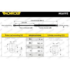 Stoßstangen Monroe Heckklappendämpfer AUDI ML6192 4G9827552A