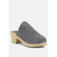 Gray Clogs Rag & Co Women's Darcie Heeled Clogs