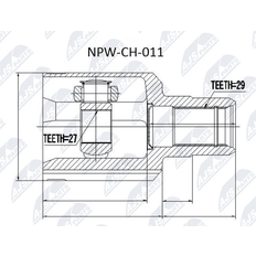 Dodge Aandrijvingen NTY Homokineet Reparatie Set NPW-CH-011