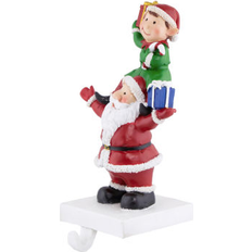 Stockings Northlight 8.75in Santa And Elf Christmas Holder, One Stocking