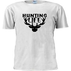 Hunting T-shirts Gildan Medium, White Hunting Life Shirts Gifts, Hunting Shirt for Husband or Dad, Hunting T-Shirts, Hunting Shirt, Deer Season, Sports Tee