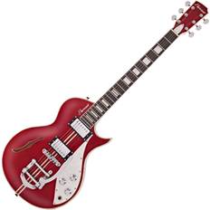 Hartwood Hartwood Speedway Vibrato Electric Guitar, Lipstick Red