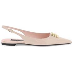 Dolce & Gabbana Pink Low Shoes Dolce & Gabbana Dolce & Gabbana Slingback Ballet Flats With Dg Logo