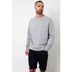 Clothing Threadbare 'Bubba' Crew Neck Sweatshirt with Pocket Grey