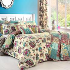 Dreams & Drapes 'Marinelli' Hand Painted Floral Print Set Duvet Cover Blue