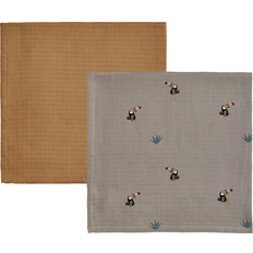 OYOY Toucan baby blanket 2-pack Clay-caramel