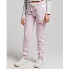 Pants & Shorts Superdry Womens Track & Field Joggers Pink Cotton