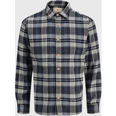 Wool Shirts Jack & Jones Blue Maritime Blue Check Wool Shirt