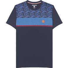 Lambretta T-shirts Lambretta 3XL, Navy Mens Paisley Panel Short Sleeve Crew Neck Cotton T-Shirt Top Tee
