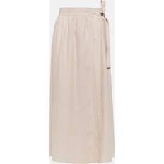 Loro Piana Linen midi skirt white S-M