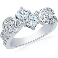 Rings Pompeii3 1ct Stone Forever Diamond Ring 14kt White Gold