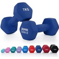 7 kg Dumbbells Core Balance Neoprene Hex Dumbbells 7kg Navy Blue Navy