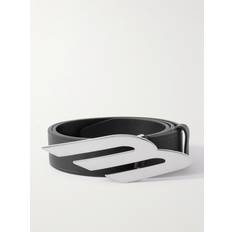 Balenciaga Klær Balenciaga 3.5cm Logo-Embellished Textured-Leather Belt Men Black