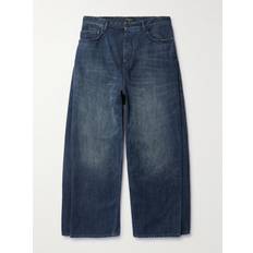 Balenciaga Jeans Balenciaga Layered Wide-Leg Jeans Men Blue