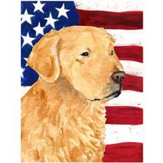 Garden & Outdoor Environment PatioPlus 40 USA American Flag with Golden Retriever House Flag